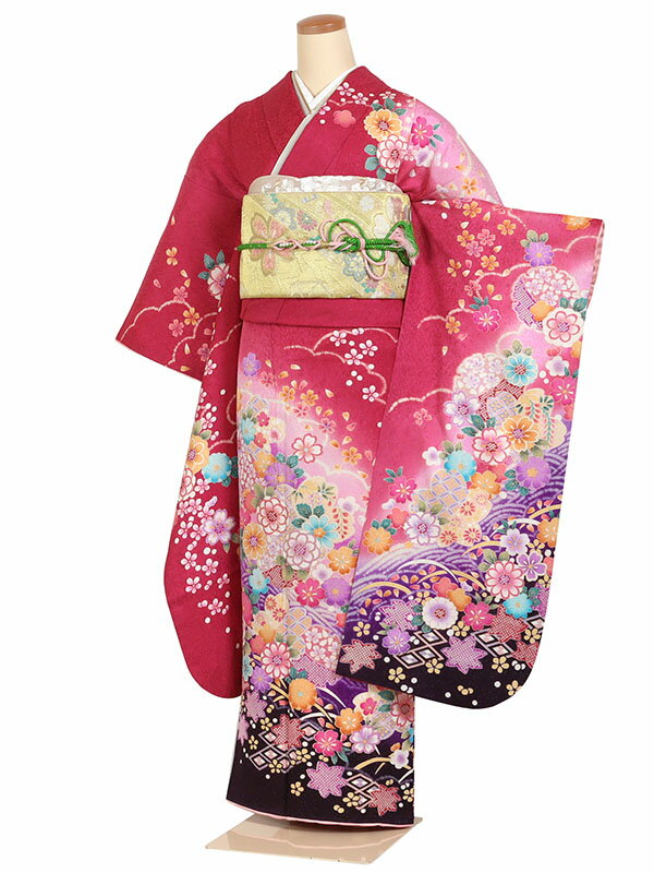 【レンタル】【成人式振袖・赤ピン