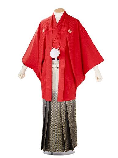 【成人式 】 レンタル 紋付袴 身長:170〜175cm 赤系 × 白黒ぼかし 袴 フルセット 男性 紋付 mt-0133s 【成人式 】 レンタル 紋付袴 身長:170〜175cm 赤系 × 白黒ぼかし 袴 フルセット 男性 紋付 mt-0133s