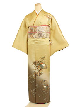 【レンタル】【訪問着・黄系 御所車に草花】訪問着レンタル 訪問着レンタル 訪問着セット レンタル訪問着 着物レンタル 貸衣装 結婚式 入学式 卒業式 お宮参り 七五三 お母さん ママ 母親 七五三母親着物 パーティー 結納 お茶会 安い 往復送料無料 h121