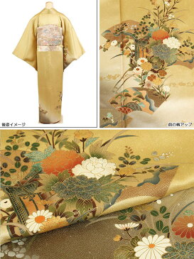 【レンタル】【訪問着・黄系 御所車に草花】訪問着レンタル 訪問着レンタル 訪問着セット レンタル訪問着 着物レンタル 貸衣装 結婚式 入学式 卒業式 お宮参り 七五三 お母さん ママ 母親 七五三母親着物 パーティー 結納 お茶会 安い 往復送料無料 h121