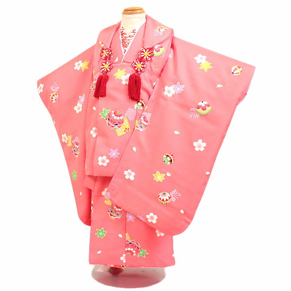 【レンタル】【七五三・3才女児】ピンク系|七五三|被布着物|3歳|被布セット|753|貸衣装|子供|レンタル|女の子|3歳被布セット|安い|往復送料無料