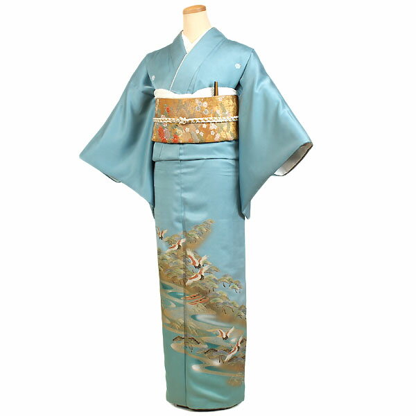 【レンタル】【色留袖・水色地】色留袖|着物|レンタル|結婚式|披露宴|食事会|表彰式|貸衣装|貸衣裳|フルセット|女性和服|和服|母親|祖母|親族|チャペル|安い|往復送料無料