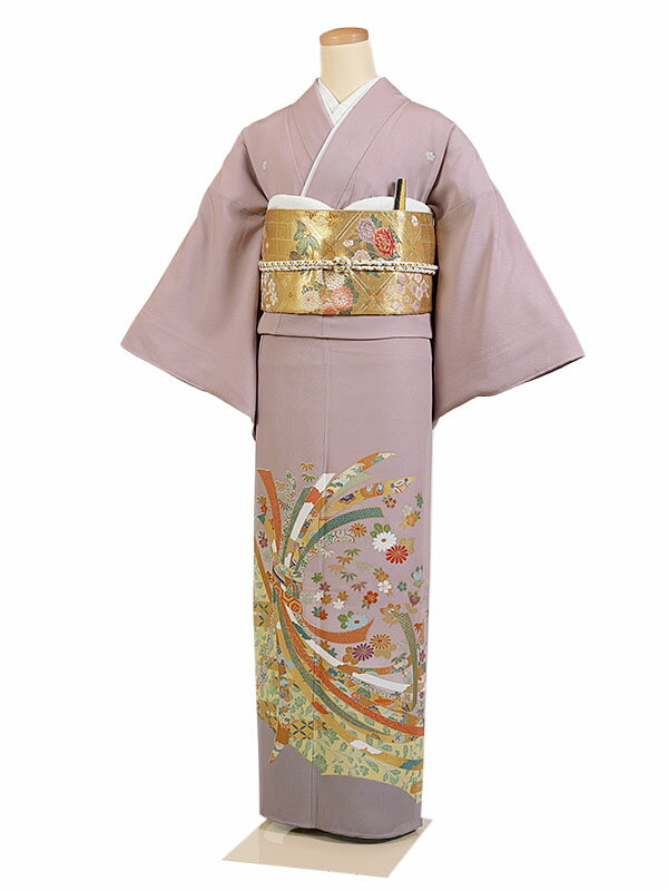 【レンタル】【色留袖・藤色地】色