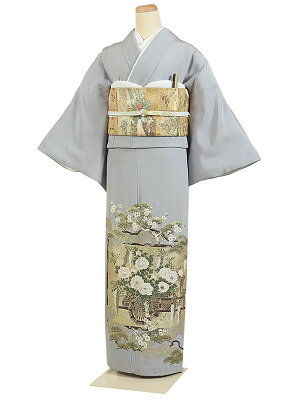 【レンタル】【色留袖・グレー地】色留袖|着物|レンタル|結婚式|披露宴|食事会|表彰式|貸衣装|貸衣裳|フルセット|女性和服|和服|母親|祖母|親族|チャペル|安い|往復送料無料