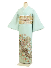 【レンタル】【色留袖・水色地・ブランドJAPAN STYLE】色留袖｜着物｜レンタル｜結婚式｜披露宴｜食事会｜表彰式｜貸衣装｜貸衣裳｜フルセット｜女性和服｜和服｜母親｜祖母｜親族｜チャペル｜安い｜往復送料無料 it064