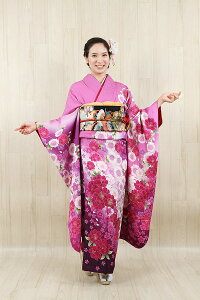 レンタル振袖セット・赤紫地〔2月〜12月ご利用〕〔振袖レンタル〕〔結婚式・披露宴・パーティ〕〔卒業式レンタル〕〔貸衣装〕【往復送料無料】【smtb-k】【ky】【fy16REN07】