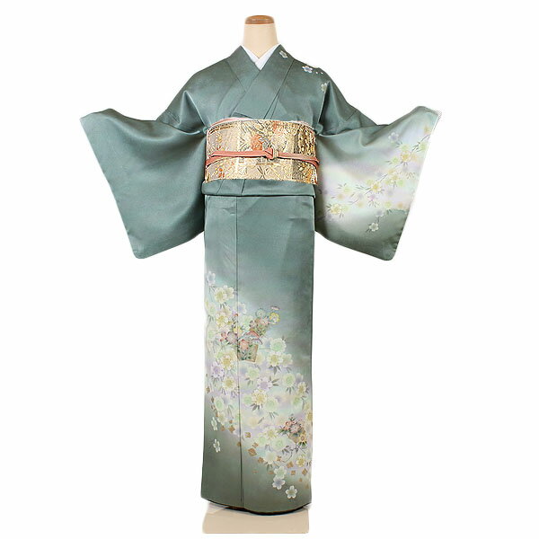 【レンタル】【訪問着・若草色地】訪問着｜レンタル｜訪問着セット｜レンタル訪問着｜着物レンタル｜貸衣装｜結婚式｜入学式｜卒業式｜お宮参り｜七五三｜お母さん｜ママ｜母親｜パーティー｜結納｜お茶会｜安い｜往復送料無料