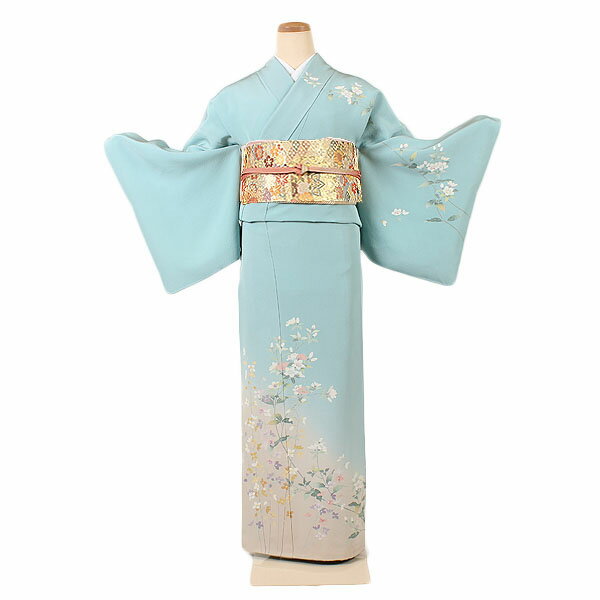 【レンタル】【訪問着・水色地】訪問着｜レンタル｜訪問着セット｜レンタル訪問着｜着物レンタル｜貸衣装｜結婚式｜入学式｜卒業式｜お宮参り｜七五三｜お母さん｜ママ｜母親｜パーティー｜結納｜お茶会｜安い｜往復送料無料