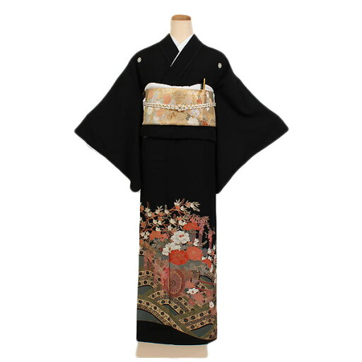 【レンタル】【黒留袖 花車 丸に橘紋】留袖|黒留袖|着物|レンタル|結婚式|披露宴|貸衣装|貸衣裳|フルセット|女性和服|和服|母親|祖母|親族|チャペル|安い|往復送料無料 t033 【レンタル】【黒留袖 花車 丸に橘紋】留袖|黒留袖|着物|レンタル|結婚式|披露宴|貸衣装|貸衣裳|フルセット|女性和服|和服|母親|祖母|親族|チャペル|安い|往復送料無料 t033