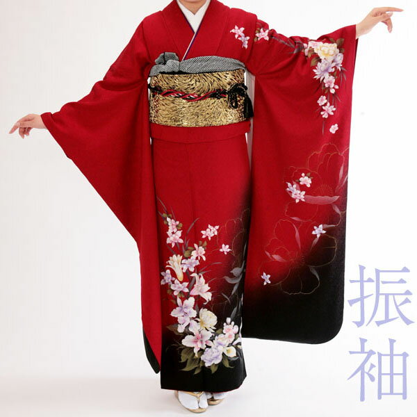 花柄　袋帯　着物　和装　カトレア 花柄袋帯着物和装カトレア