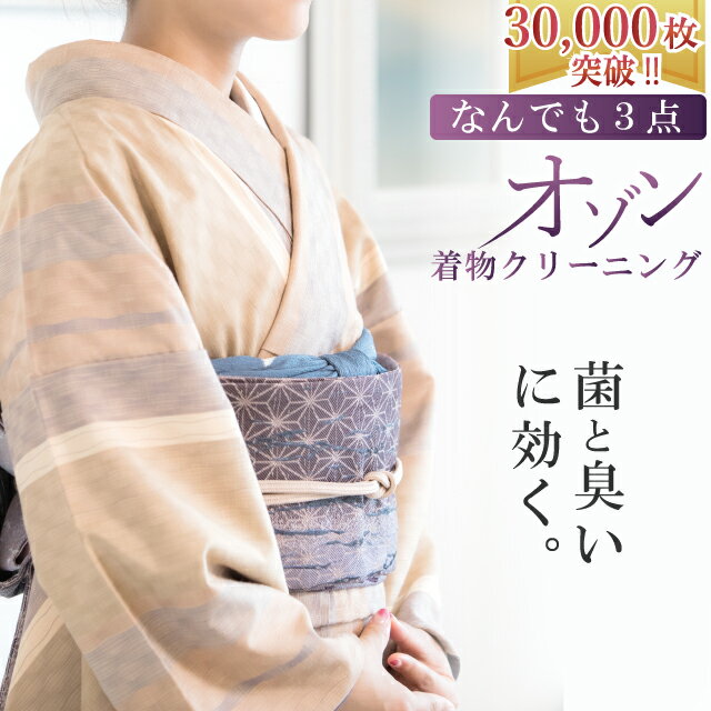 着物クリーニング オゾン京洗い なんでも3点 組み合わせ自由 臭いと菌に着目 タバコ カビ 体臭 着物 帯 クリーニング sin8001-shitate 【KIMONO梅千代】【クーポン利用対象外】 【S】