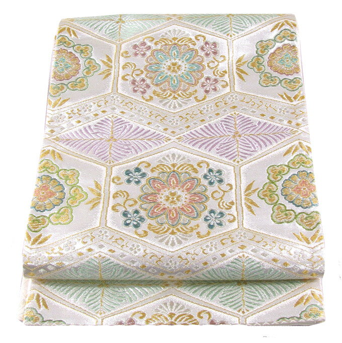 【高級袋帯レンタル】桂由美　帯・46番　2018年桂由美パンフレット掲載柄　亀甲花菱文