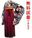 【2着まで試着無料】袴 レンタル 2尺袖−017−2番 フルセットレンタル・往復送料無料・無料試着・髪飾り無料セット・女性用・袴レンタル...