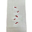 【送料無料】小千谷縮 半衿 おしゃれ 半襟 日本製 おぢやちぢみ 夏用 刺繍 半えり 麻 風七織物 和装小物 はんえり 着付け小物 和装 和服 着物 きもの キモノ kimono