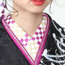 送料無料 刺繍半衿 化繊