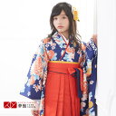 早期お届けキャンペーン【レンタル】袴 レンタル 小学生 女の子〔AG069〕青 菊と藤の花(G684)卒業式 ジュニア 卒服 フルセット 十三参り 貸衣装 子供...
