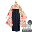 早期お届けキャンペーン【レンタル】袴 レンタル 小学生 女の子〔AG075〕ピンク 桜づくし卒業式 ジュニア 卒服 フルセット 十三参り 貸衣装 子供用