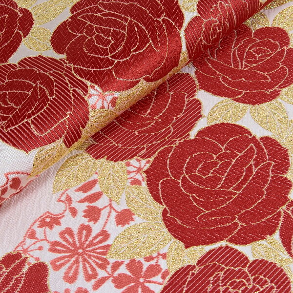 2-11月利用は11000円 【レンタル】帯 単品 レンタル 帯単品レンタル「B1140 振袖用帯　白 花模様雪輪取りに薔薇 白系」 正絹 振袖 帯 ママ振り 婚礼 貸衣装 結婚式 卒業式 振袖リメイク 帯のみ ママフリ ママ振 姉フリ