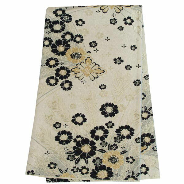 2-11月利用は11000円 【レンタル】帯 単品 レンタル 帯単品レンタル「B447 振袖用帯　ゴールド 桜に羽..