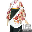 【レンタル】卒業式 袴 レンタル 女 フルセット 女性 袴セット「G534 九重 白 菊と椿」レトロ はかま 着物セット 和服 大学 レディース 往復送料無料