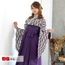 【レンタル】卒業式 袴 レンタル 女 フルセット 女性 袴セット「G616濃紫 矢絣」レトロ はかま 着物セット 和服 大学 レディース 往復送料無料
