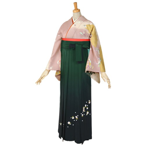 【レンタル】【訳あり】袴 レンタル 先生 女 袴セット 教員 職員 先生〔HG064〕 薄あずき色 霞と雲取り 菊と松 正絹 卒業式 袴 フルセット 女性 はかま ハカマ レンタル 貸衣装 かしいしょう 送料無料(一部地域を除く)
