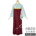 【レンタル】袴 レンタル 先生 女 袴セット 教員 職員 先生〔HG460〕 水色 雪輪に観世水 正絹 卒業式 袴 フルセット 女性 はかま ハカマ レンタル 貸衣装 かしいしょう 送料無料(一部地域を除く)