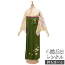 【レンタル】桂由美 袴 レンタル 先生 女 袴セット 教員 職員 先生〔HG898〕 薄オレンジ 遠山暈しに辻が花文様 正絹 卒業式 袴 フルセット 女性 はか...