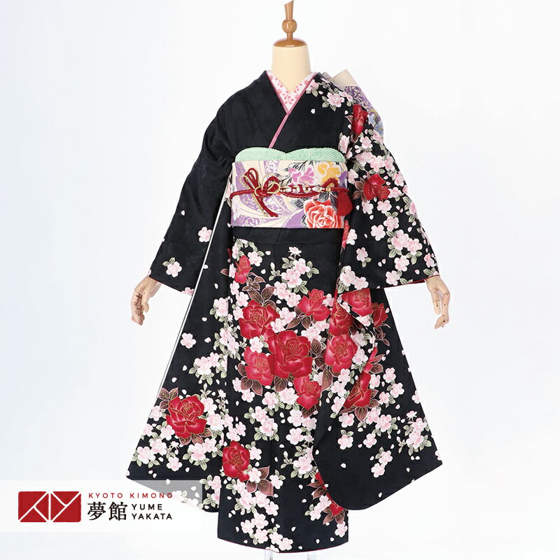 【成人式 振袖 レンタル】RS085黒　