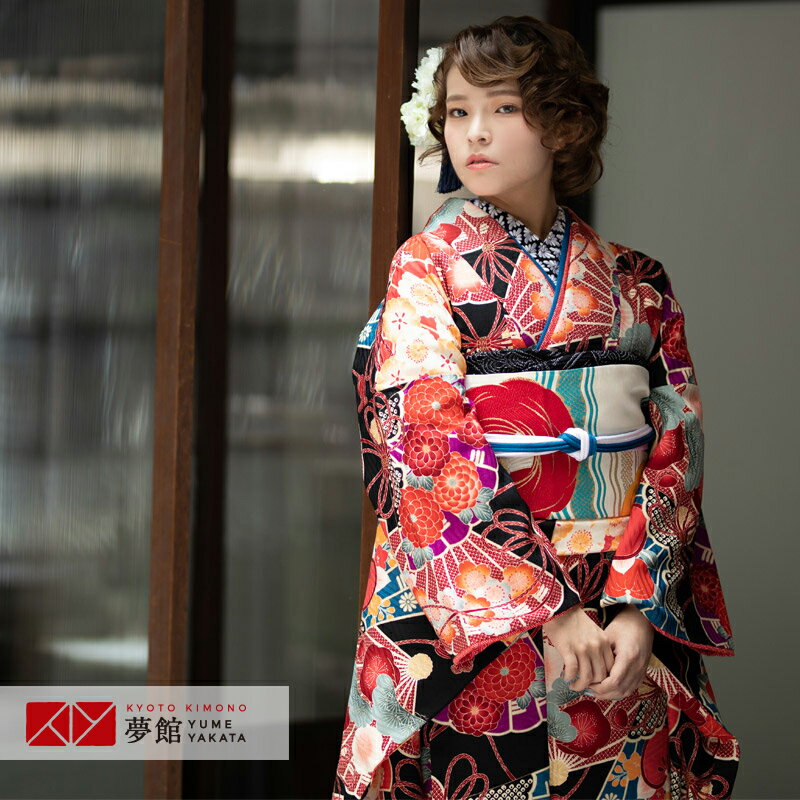 【成人式 振袖 レンタル】RS1201黒　