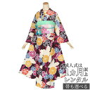 【成人式 振袖 レンタル】RS1443紫 立涌に蝶フルセット 往復送料無料 /女性和服/結婚式 和服 着物セット/小物 セット 振り袖 【レンタル】【訳あり】
