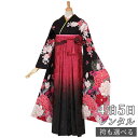 早期お届けキャンペーン【レンタル】袴 レンタル 卒業式 女 袴セット 振袖&袴〔RR1009〕「黒 ダリアとチューリップ」 フルセット 貸衣装 女 レディース 送料無料