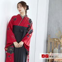 早期お届けキャンペーン【レンタル】袴 レンタル 卒業式 女 袴セット 振袖&袴〔RR1328〕「赤 黒牡丹」 フルセット 貸衣装 女 レディース 送料無料