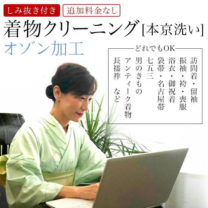 オゾン加工 着物 クリーニング オゾン加工付き しみ抜き付き 着物 帯 襦袢 しみ抜き付 追加料金なし 女性着物 男性着物 帯 子ども着物 浴衣 振袖 留袖 訪問着 何でも1点均一価格 クリーニング …