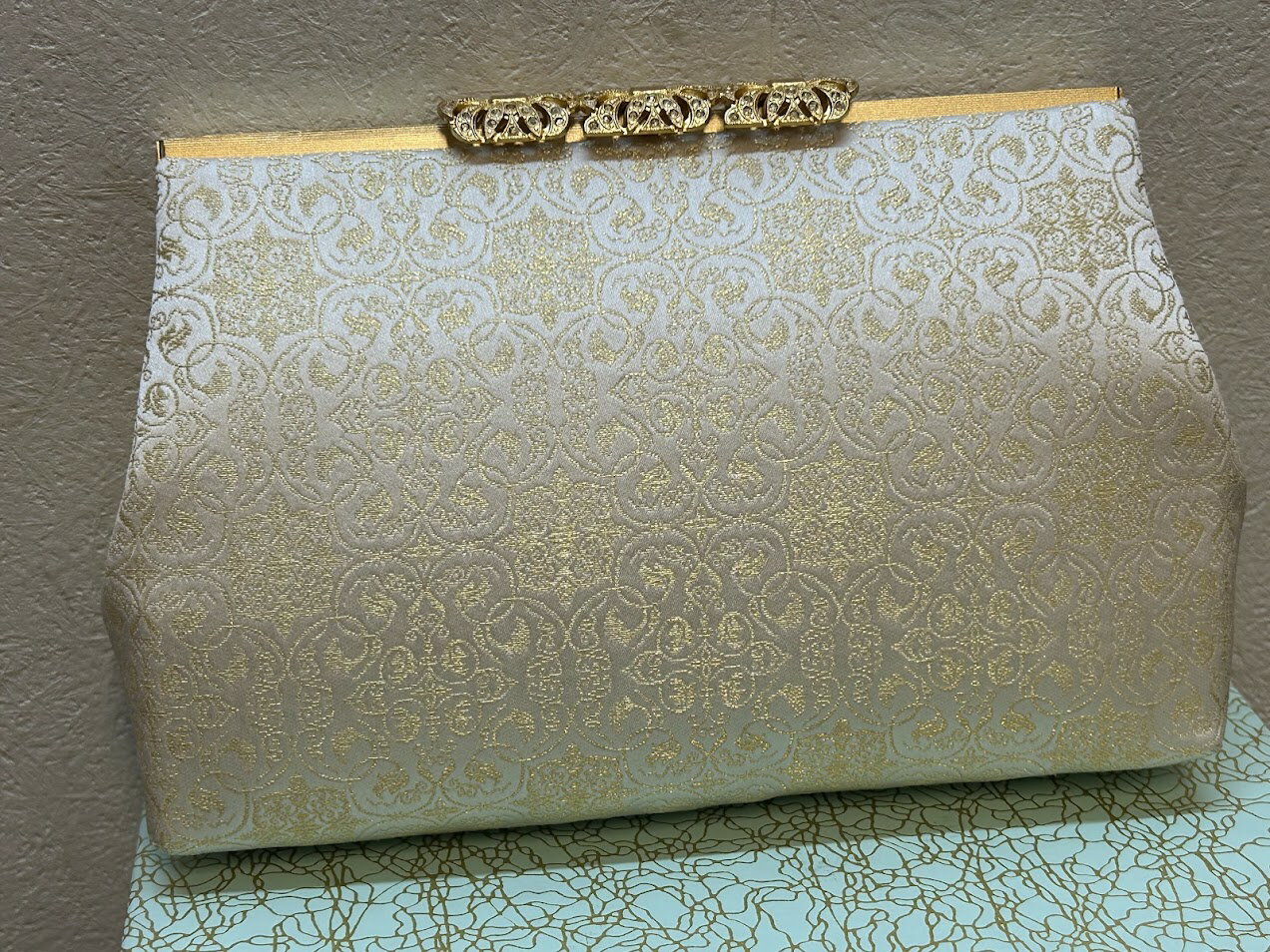 龍村美術織物 葡萄唐草文錦 和洋兼用 フォーマルバック【送料込み】