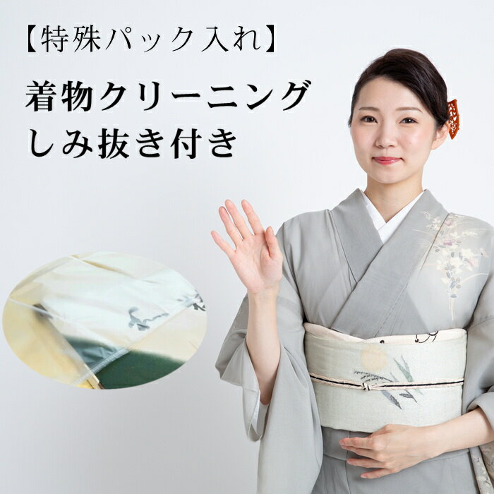 着物クリーニング 【保管に便利な特殊パックに入れて納品】 しみ抜き付き 丸洗い 追加料金なし 水を通さない袋 カビ 虫食い 防ぎます しみぬき付き 着物クリーニ...