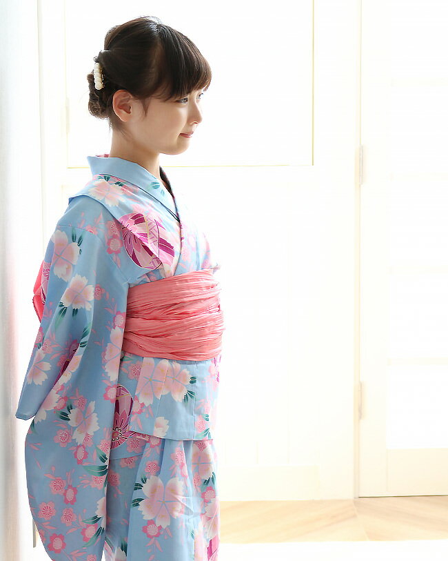 KimonoCafe（キモノカフェ）『女の子浴衣帯2点浴衣セット』