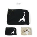 メイクポーチ itocco 犬 猫 化粧ポーチ メイク入れ 化粧入れ 携帯 可愛い L字ファスナー マチ付き 大容量 洗える【LINE登録で5%OFF】(4)