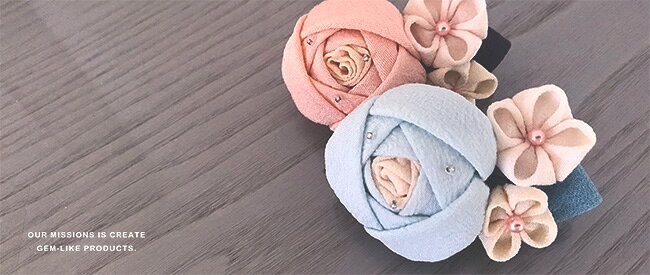 ＼ポイント2倍／【LINE登録で5%OFF】 子ども用 髪飾り 薔薇の髪飾り 水色 ピンク ...