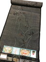 【訳あり/アウトレット・未使用/新品】大島紬 本場大島紬「きもの」 伝統工芸品 泥染め 色差し 草花【正絹 着尺 紬きもの 反物 手織り 小紋 道中着 コート ...