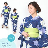 紺のユリ/黄緑色の帯
