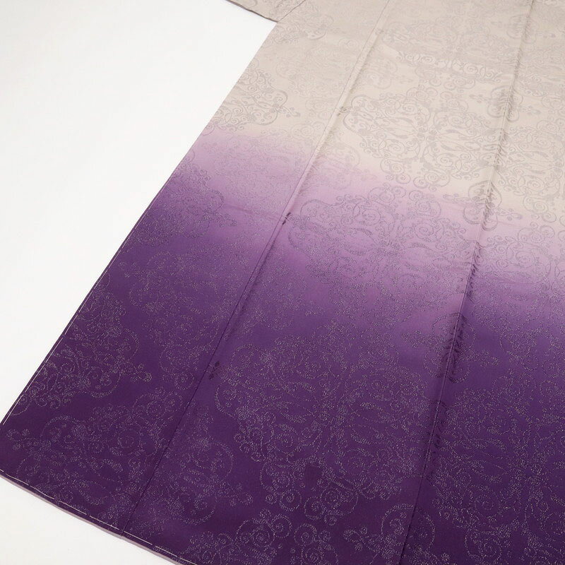 【中古】特選 お召 付下げ 煌びやかアラベスク文様 セミフォーマル 薄梅鼠色 身丈155.5cm 裄丈62.5cm 袷正絹着物 SP9-8 ssize 和装 きもの リサイクル着物 春秋冬 入卒園式 入学 卒業式 お宮参り 七五三 披露宴 パーティ［きものふりく］