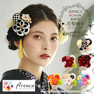 別注 髪飾り 成人式 つまみ細工 12点セット Arenca カップ入り髪飾り 生け花 インテリア arenca 美和花 Uピン 振袖 卒業式 袴姿 着物 黒 白 赤 ピンク 緑 オレンジ 小花 フラワー ヘアアクセサリー フォーマル 結婚式 浴衣 七五三 入学式 成人式向き No.8334 ha-020 kj 9999ネット予約