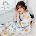 【10%OFF!楽天カード4倍も】浴衣 セット 浴衣 レディース 4点セット 浴衣 セット 大人 浴衣セット 浴衣+兵児帯+腰紐2本+着付け解説書 大人 可愛 レトロモダン 花火大会 夏祭り 上品 小花 大人っぽ レトロ モダン 風音マーガレット spk-12