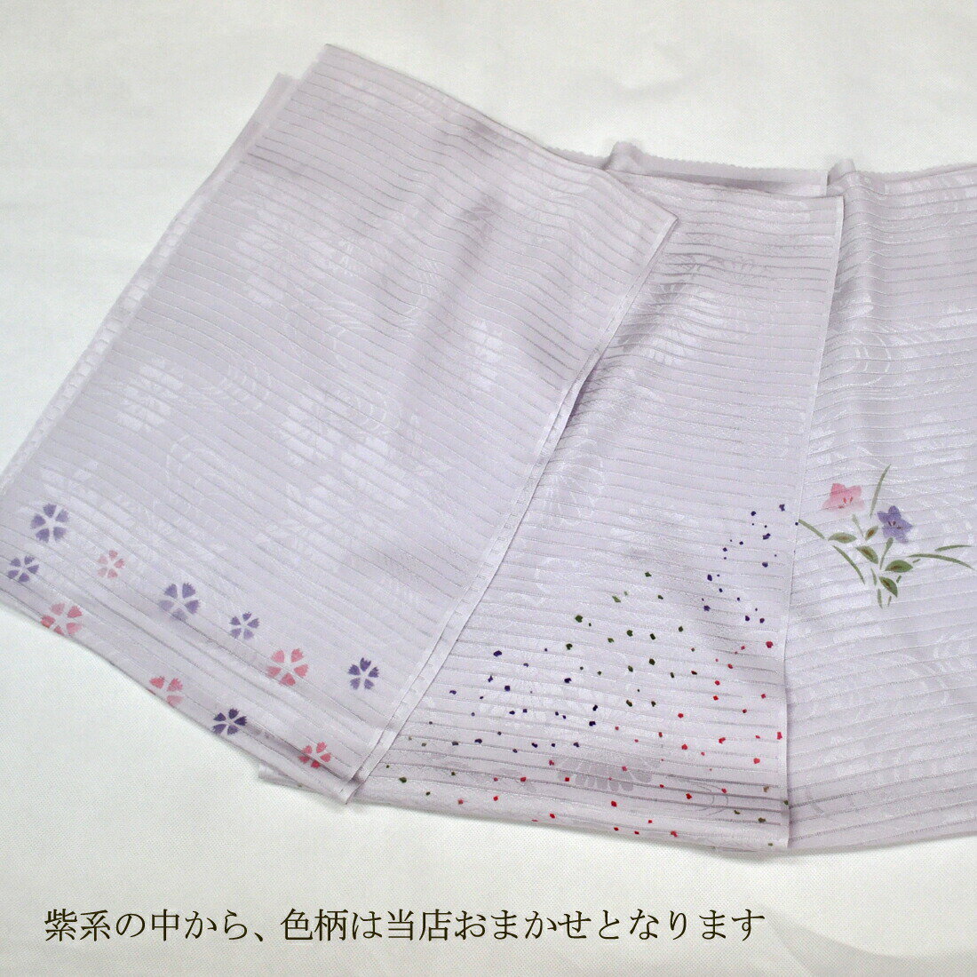 正絹 夏用 帯締め帯揚げセット 絽 2点セット 上品 藤色 紫系の中から色柄おまかせ福袋 レース帯締め 紫色 パープル perple 絹100％ 帯〆帯揚げセット 帯じめ おび締め おびじめ 帯揚げ 帯あげ おび揚げ おびあげ メール2 obiageset_n003 tk wco z 2