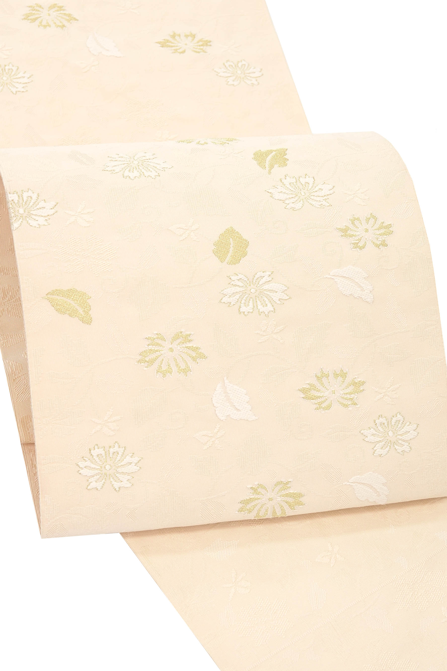 今すぐ逸品！仕立あがり　河村つづれ 紋綴れ八寸名古屋帯 「花更紗」 中古　某百貨店扱い