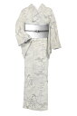 【シルバーウィークバーゲン】 【本場奄美白大島紬】 9マルキカタス式 ≪仕・中古美品≫ 「老松」 惚れ込むデザイン… 洗練の白大島! 身丈166 裄68.5