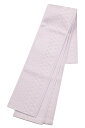 【単衣・夏帯】ポリエステル紗半巾帯(小袋帯) ≪御仕立て上がり・新品≫ 「市松七宝・薄紅藤」 涼しげ、紋紗でスマートに!(4)