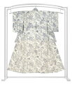 リフォーム素材として! 小柄な方に!【アウトレット】 友禅紬着物 「洛中図」 染と織の魅力を堪能!
