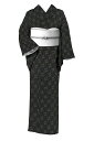 【夏物】 【粋渋庵】 特選夏塩沢 ≪お仕立て上がり・中古美品≫ 「井桁格子」 一層の涼を演出! サラリと涼やかな夏きもの! 身丈155 裄68